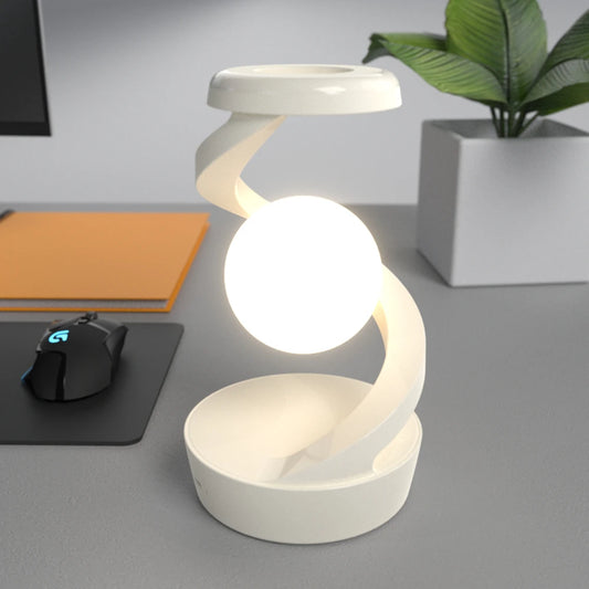Sitari Orbit Lamp — Zwevend Licht. Draadloos Opladen. Pure Rust.